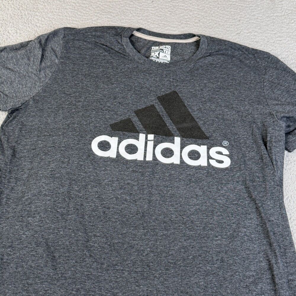 ADIDAS The Go-To Tee Mens 3XT TALL Gray Cllimalite Cotton Crew Neck Graphic
